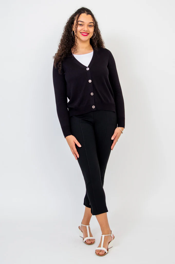 Jessica Sweater, Black, Bamboo Cotton - Image 4
