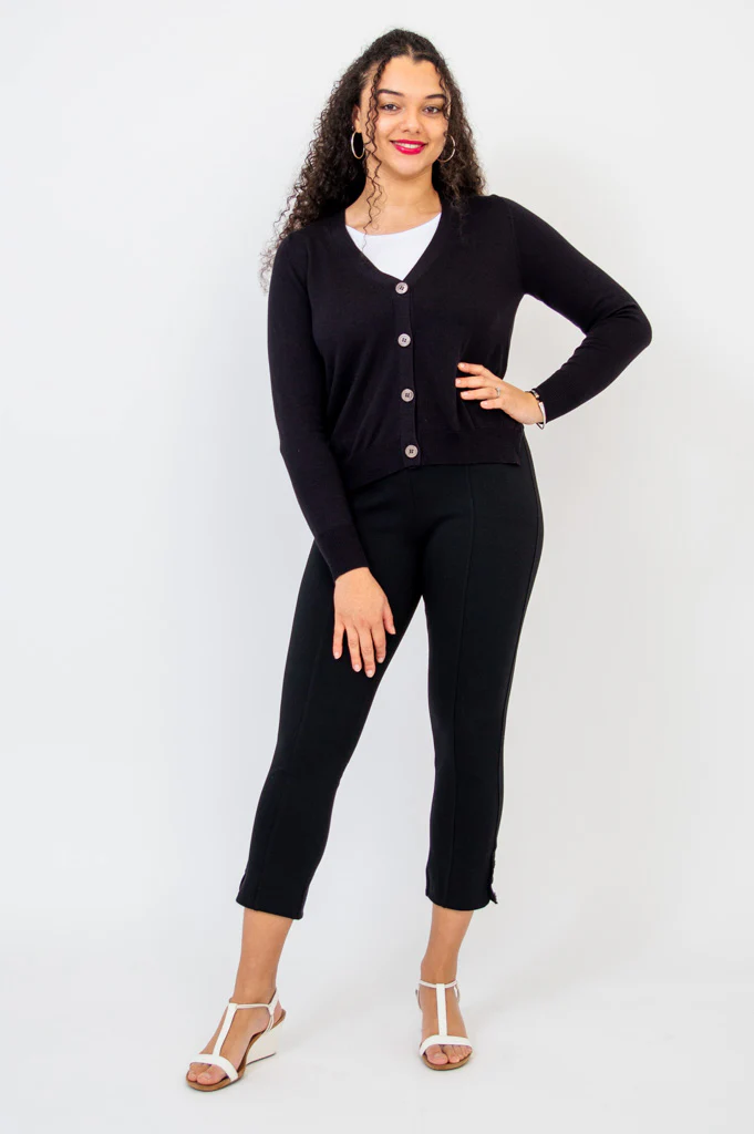 Jessica Sweater, Black, Bamboo Cotton - Image 5