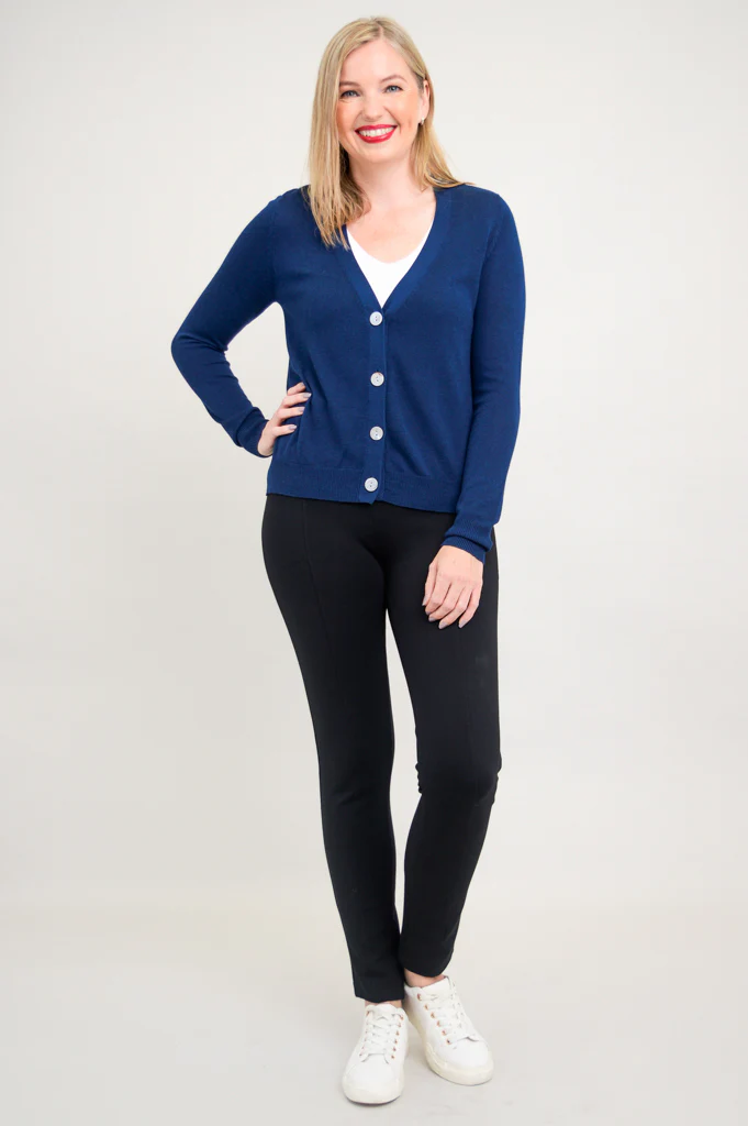 Jessica Sweater, Indigo, Bamboo Cotton - Image 3