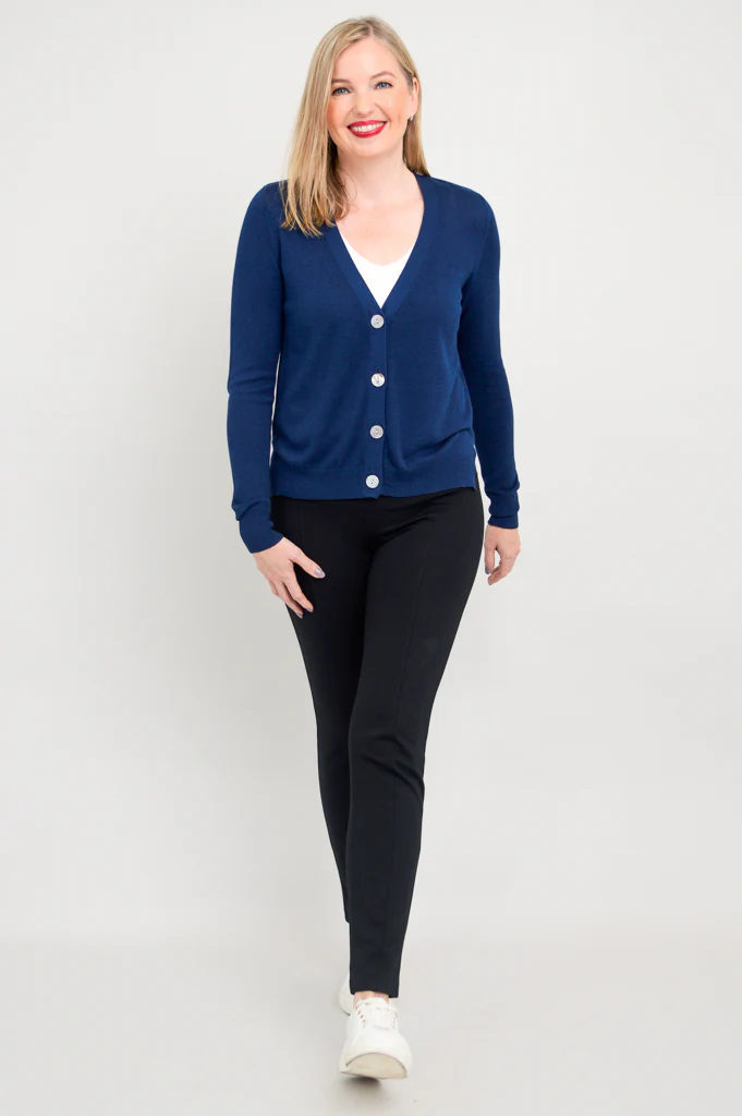 Jessica Sweater, Indigo, Bamboo Cotton - Image 6