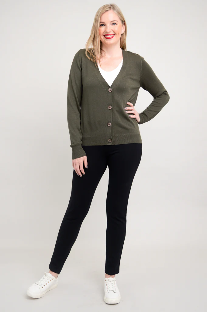 Jessica Sweater, Khaki, Bamboo Cotton - Image 4