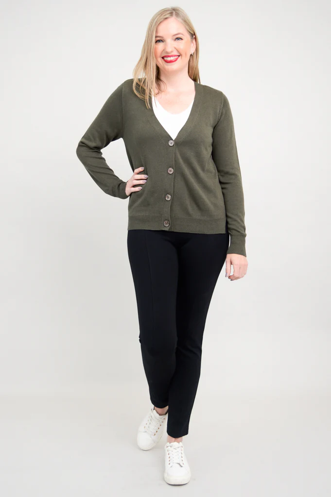 Jessica Sweater, Khaki, Bamboo Cotton - Image 5