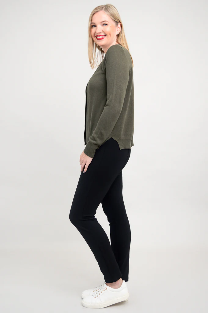 Jessica Sweater, Khaki, Bamboo Cotton - Image 6
