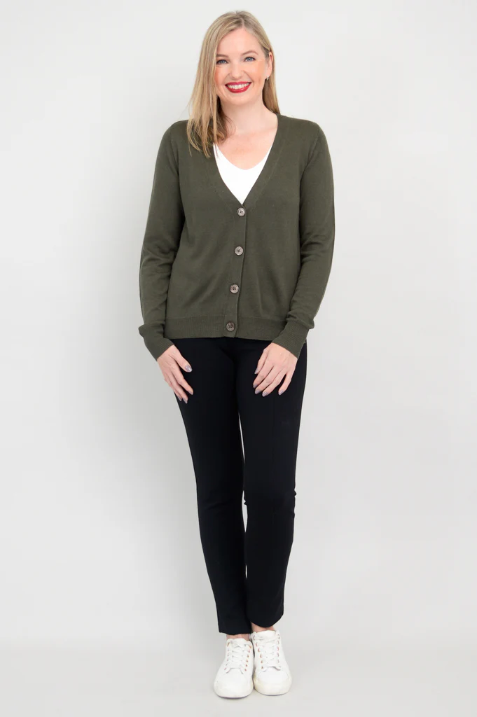 Jessica Sweater, Khaki, Bamboo Cotton - Image 7