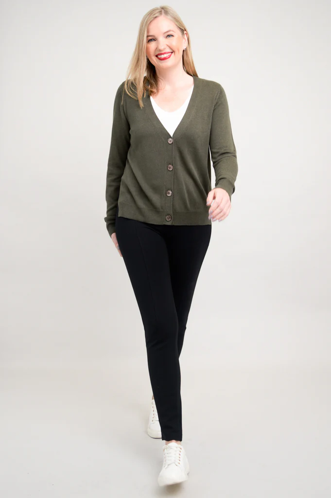 Jessica Sweater, Khaki, Bamboo Cotton - Image 8