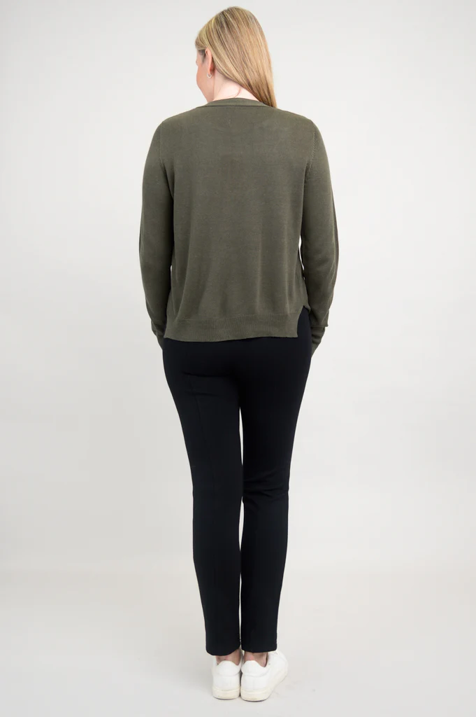 Jessica Sweater, Khaki, Bamboo Cotton - Image 9