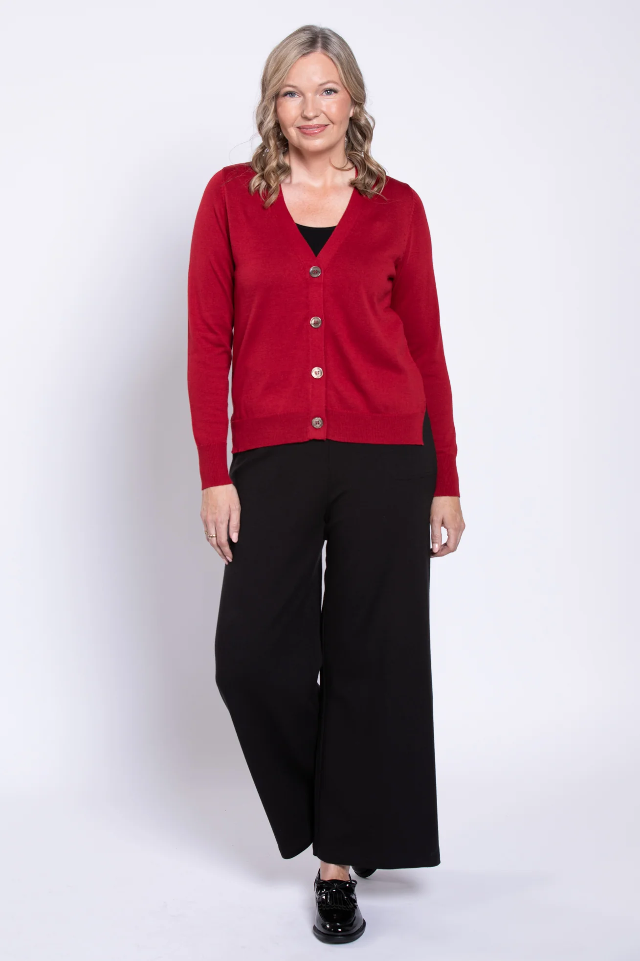 Jessica Sweater, Lipstick, Bamboo Cotton - Image 4