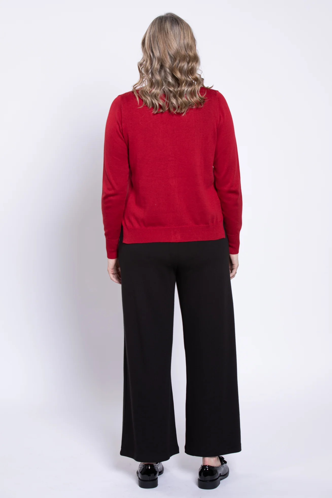 Jessica Sweater, Lipstick, Bamboo Cotton - Image 5