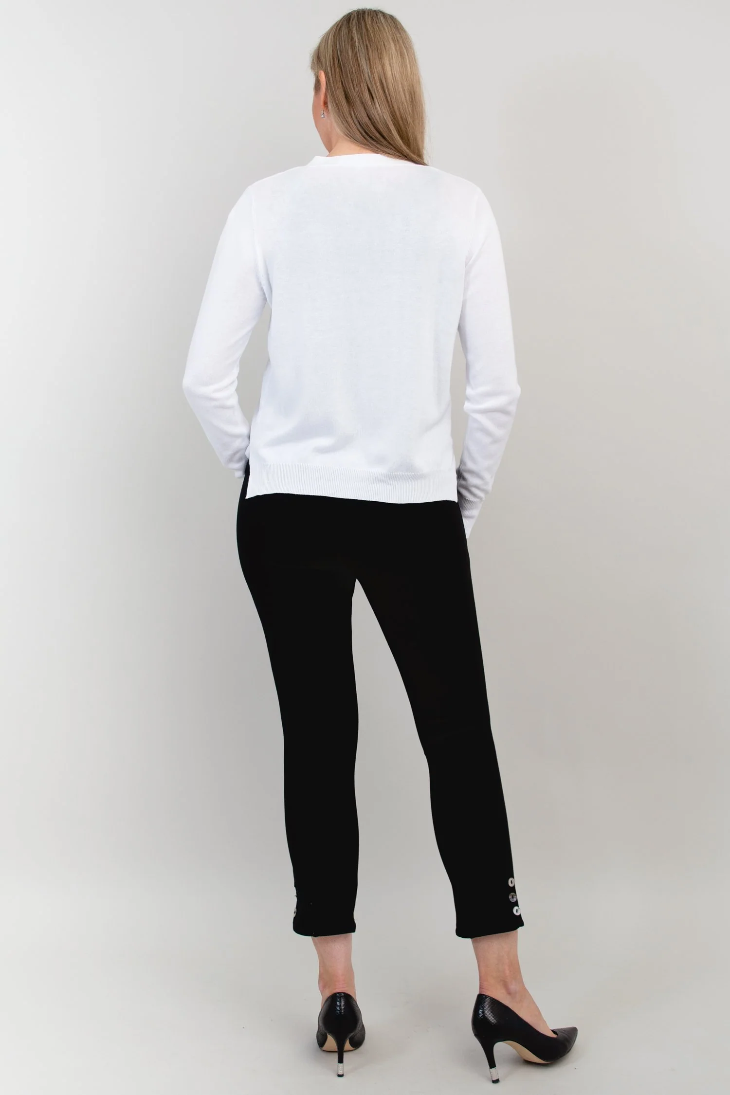 Jessica Sweater, White, Bamboo Cotton - Image 5
