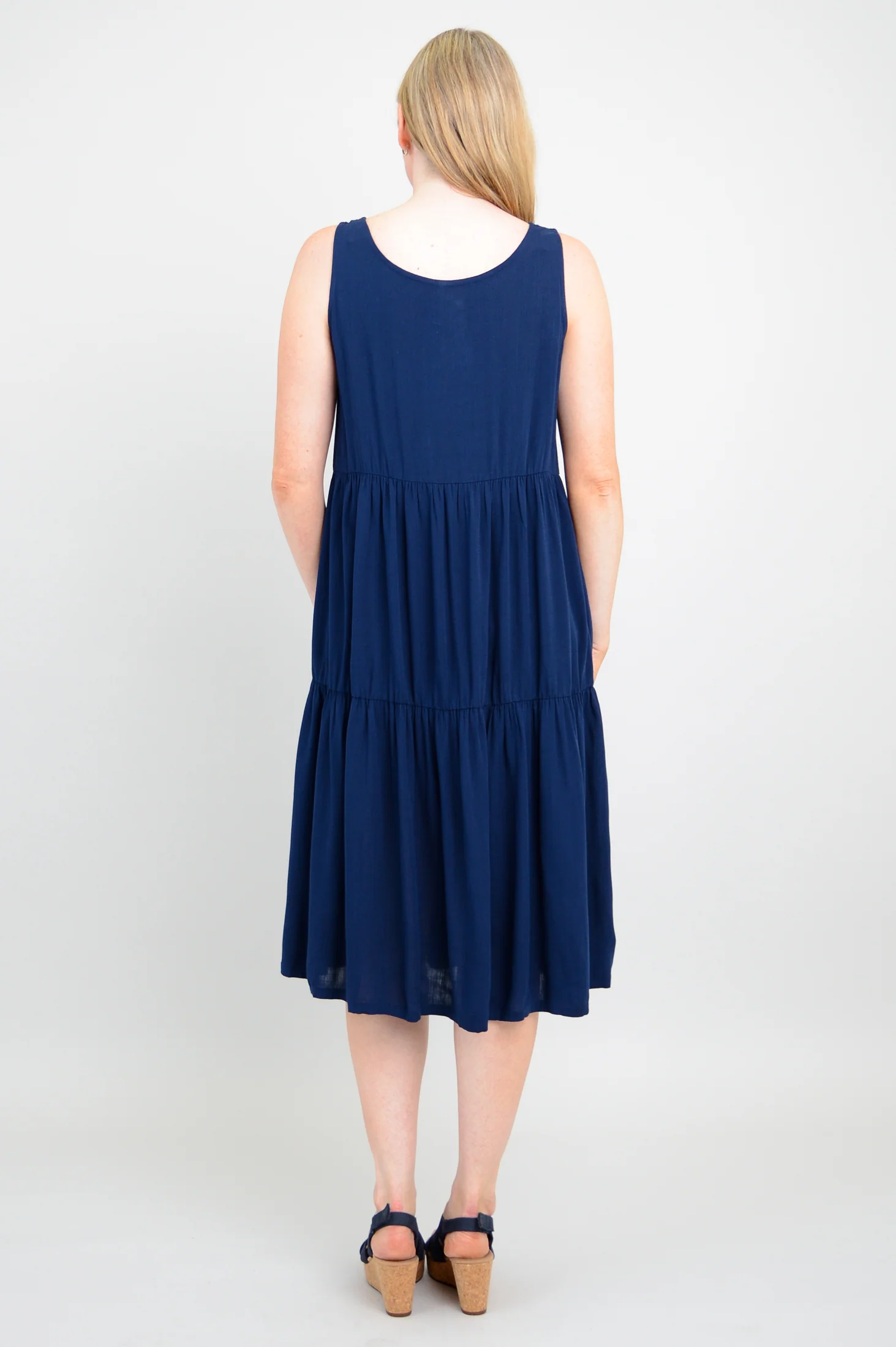 Juni Dress, Indigo, Linen Bamboo - Image 11