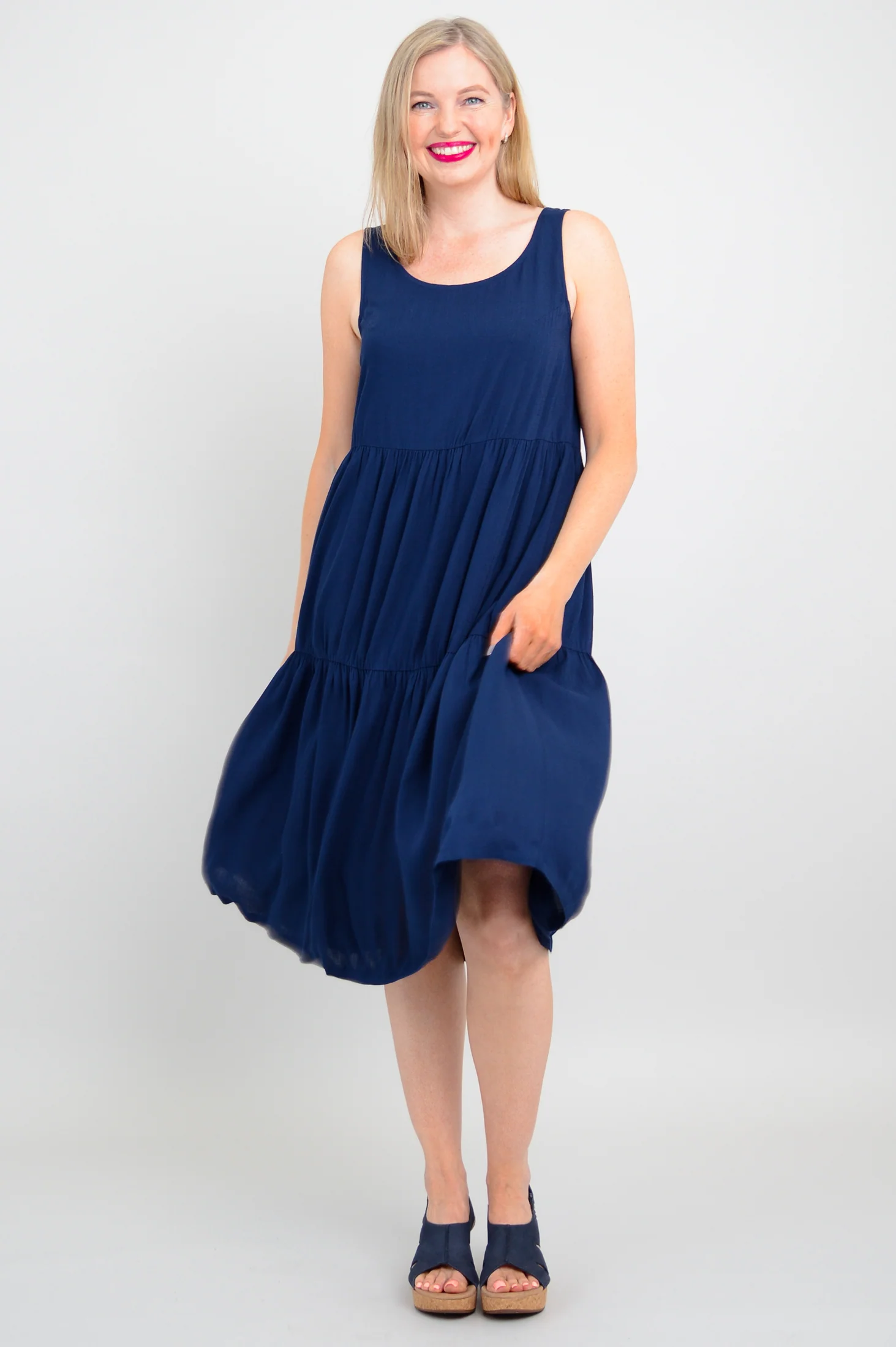 Juni Dress, Indigo, Linen Bamboo - Image 8