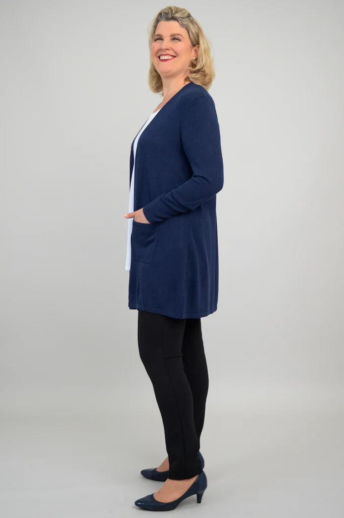 Justine Sweater, Indigo, Bamboo Cotton - Image 4