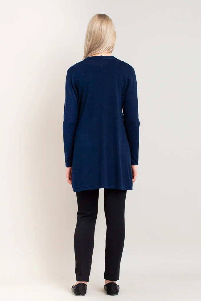 Justine Sweater, Indigo, Bamboo Cotton - Image 7