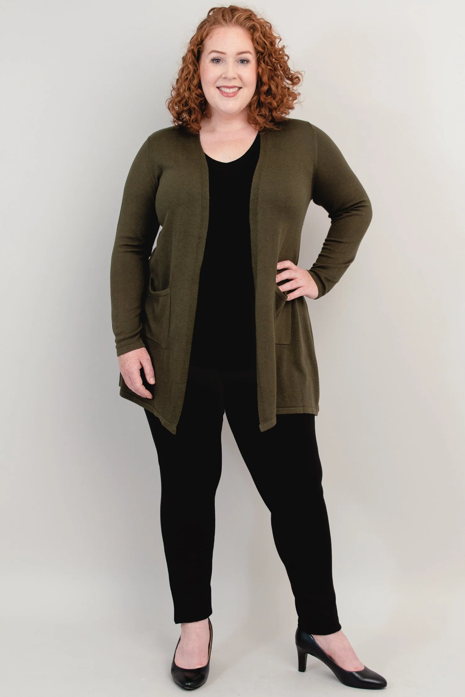 Justine Sweater, Khaki, Bamboo Cotton - Image 5