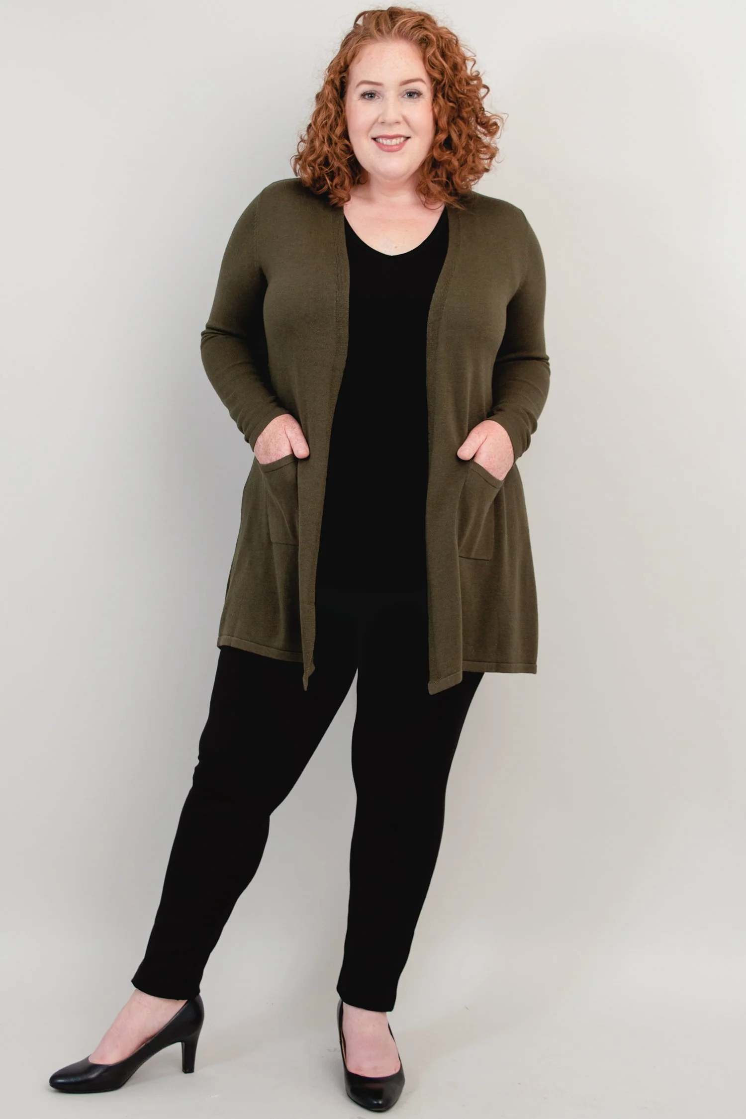 Justine Sweater, Khaki, Bamboo Cotton - Image 6