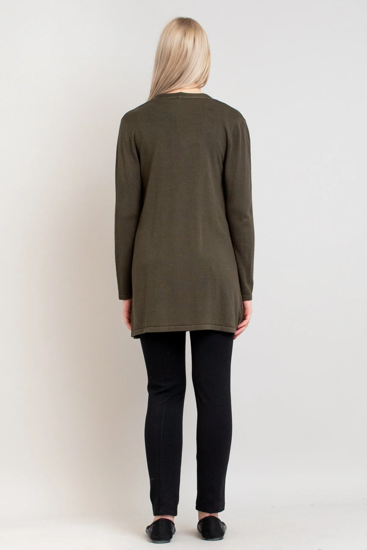 Justine Sweater, Khaki, Bamboo Cotton - Image 8