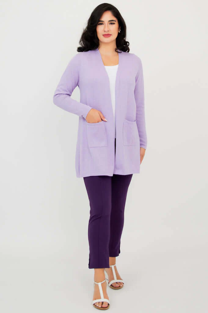 Justine Sweater, Lavender, Cotton - Image 2
