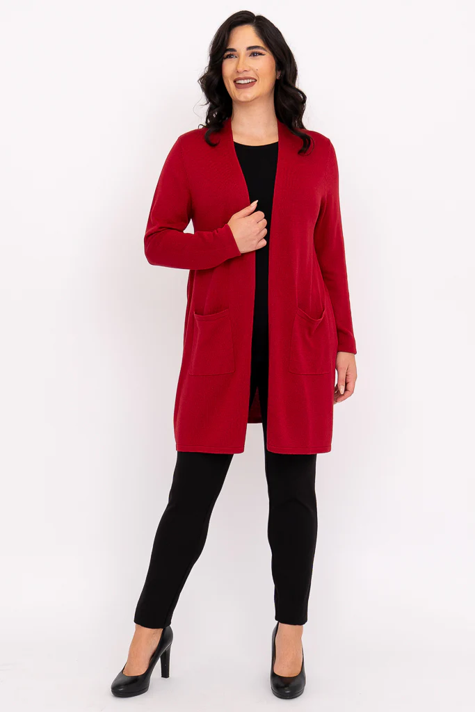 Justine Sweater, Lipstick, Bamboo Cotton - Image 5
