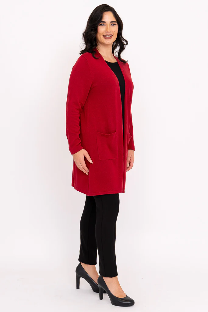 Justine Sweater, Lipstick, Bamboo Cotton - Image 6