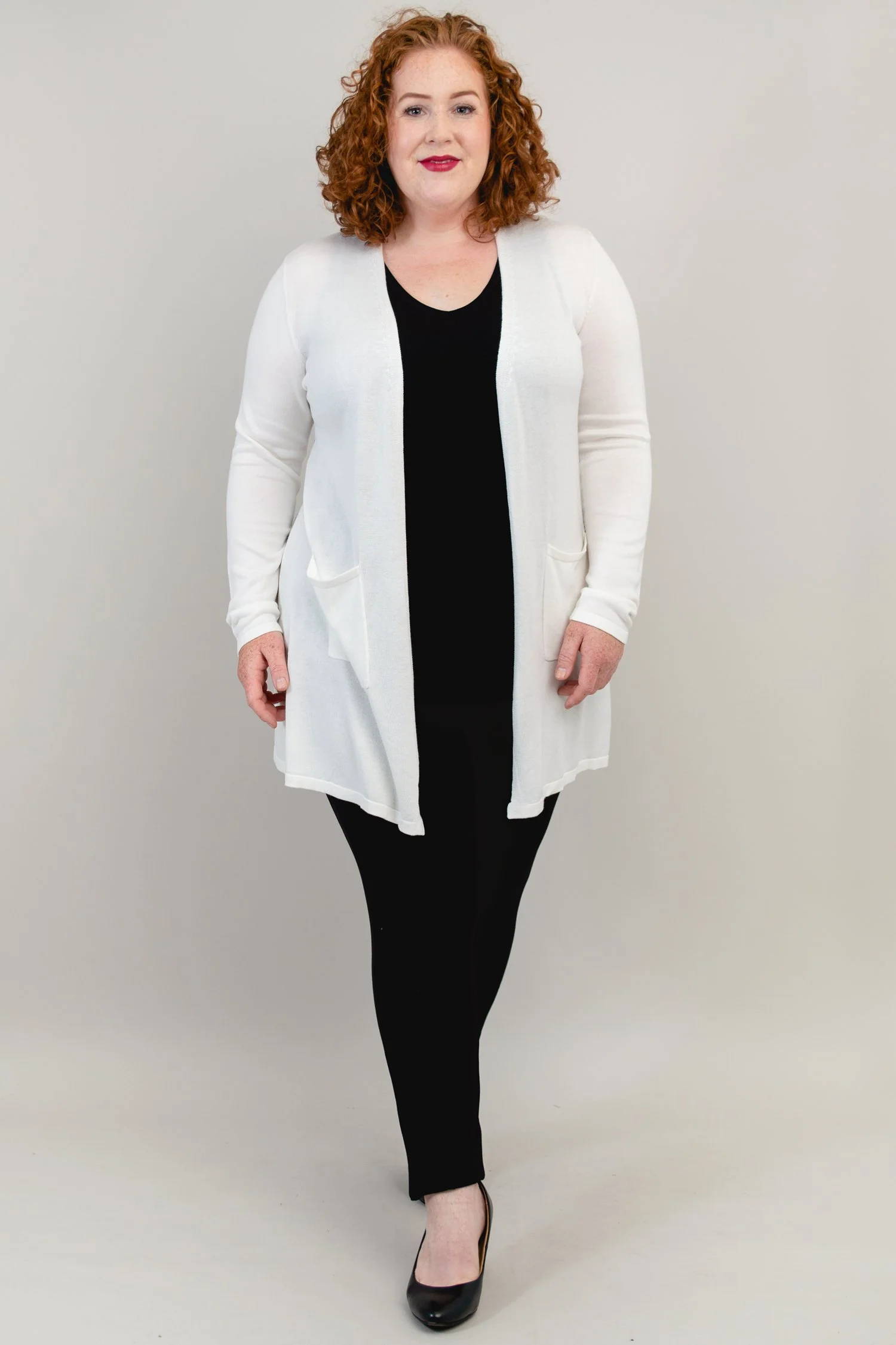 Justine Sweater, White, Bamboo Cotton - Image 5