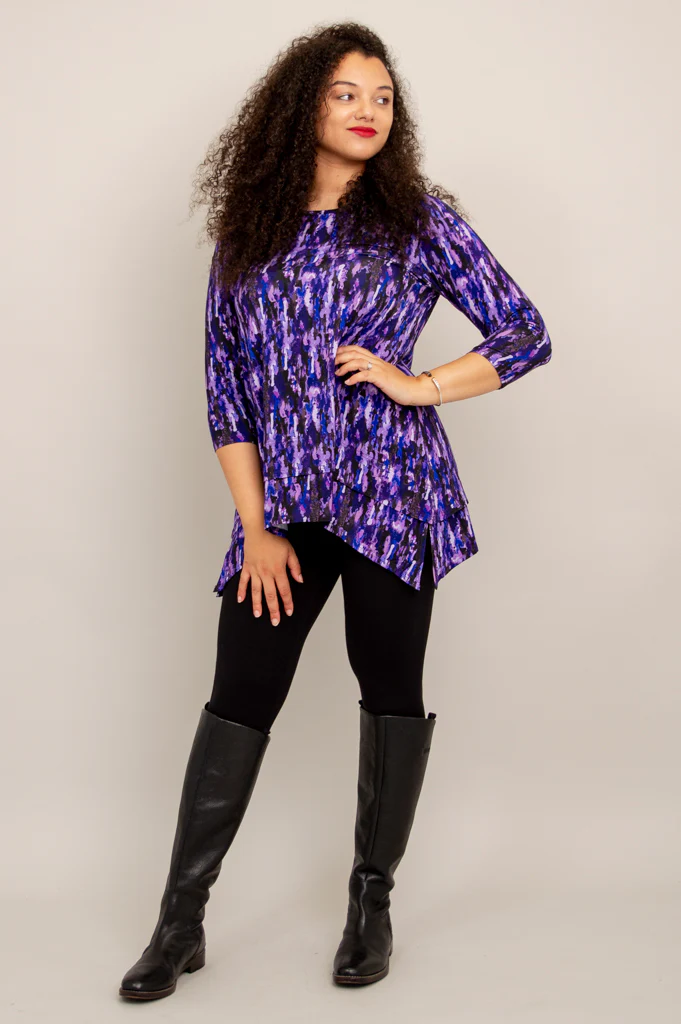 Kindness Tunic, Plum Rain, Bamboo - Final Sale - Image 2