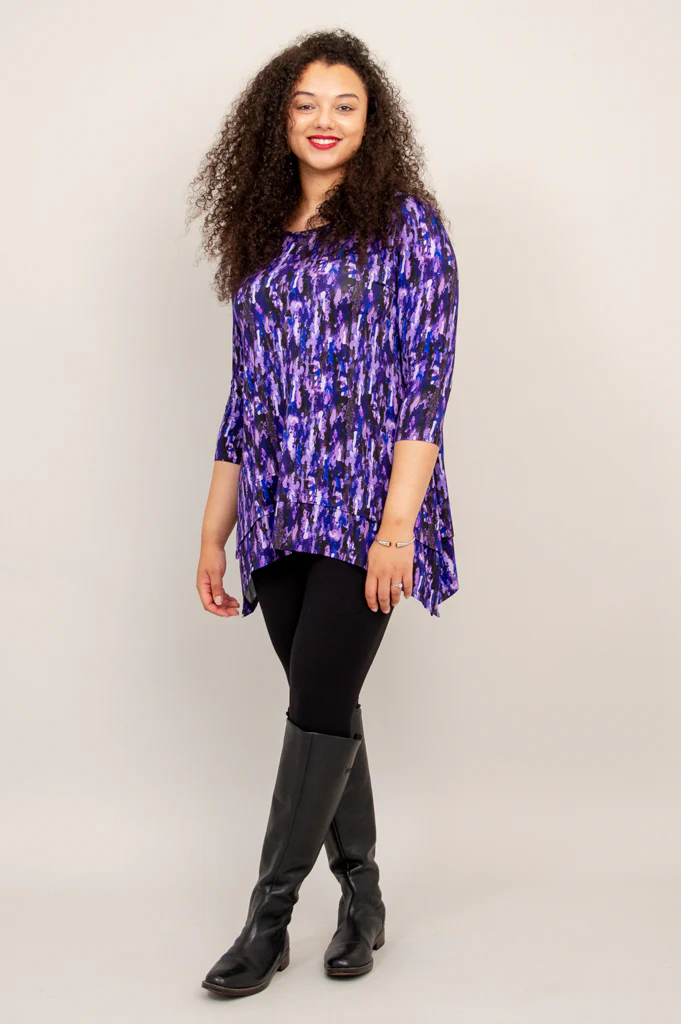 Kindness Tunic, Plum Rain, Bamboo - Final Sale - Image 4
