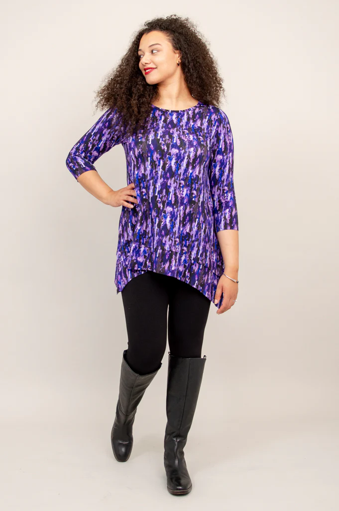 Kindness Tunic, Plum Rain, Bamboo - Final Sale - Image 8