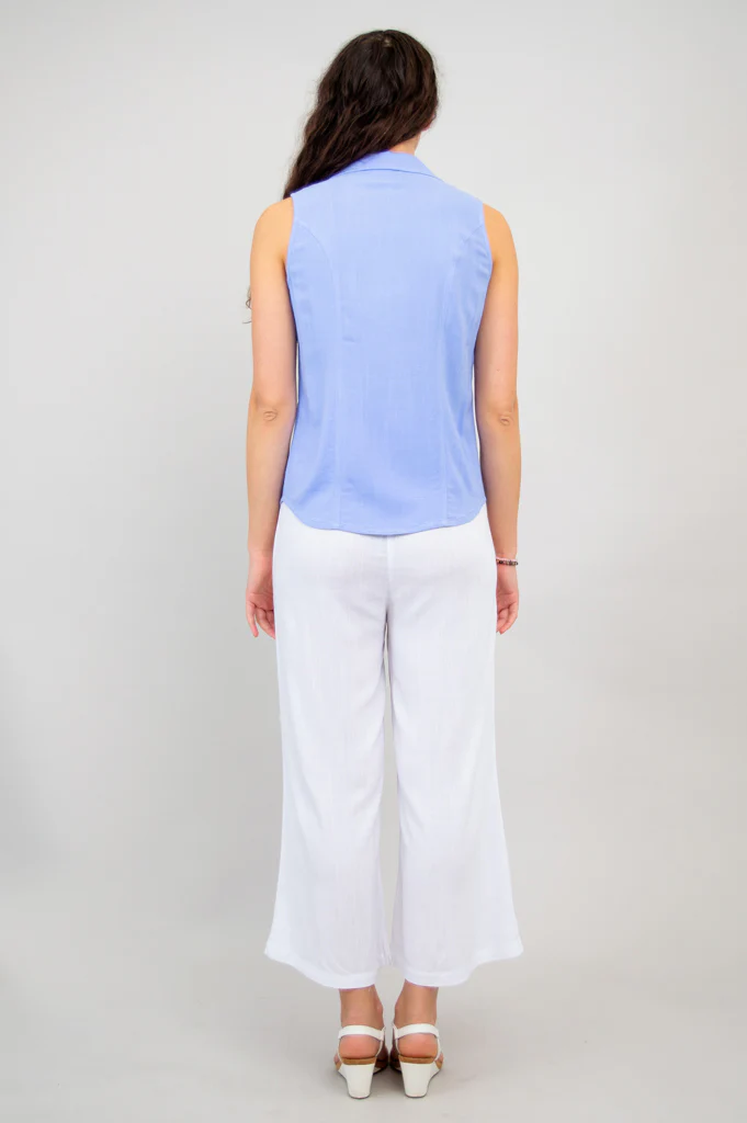 Lexa Tank, Periwinkle, Linen Bamboo - Image 4