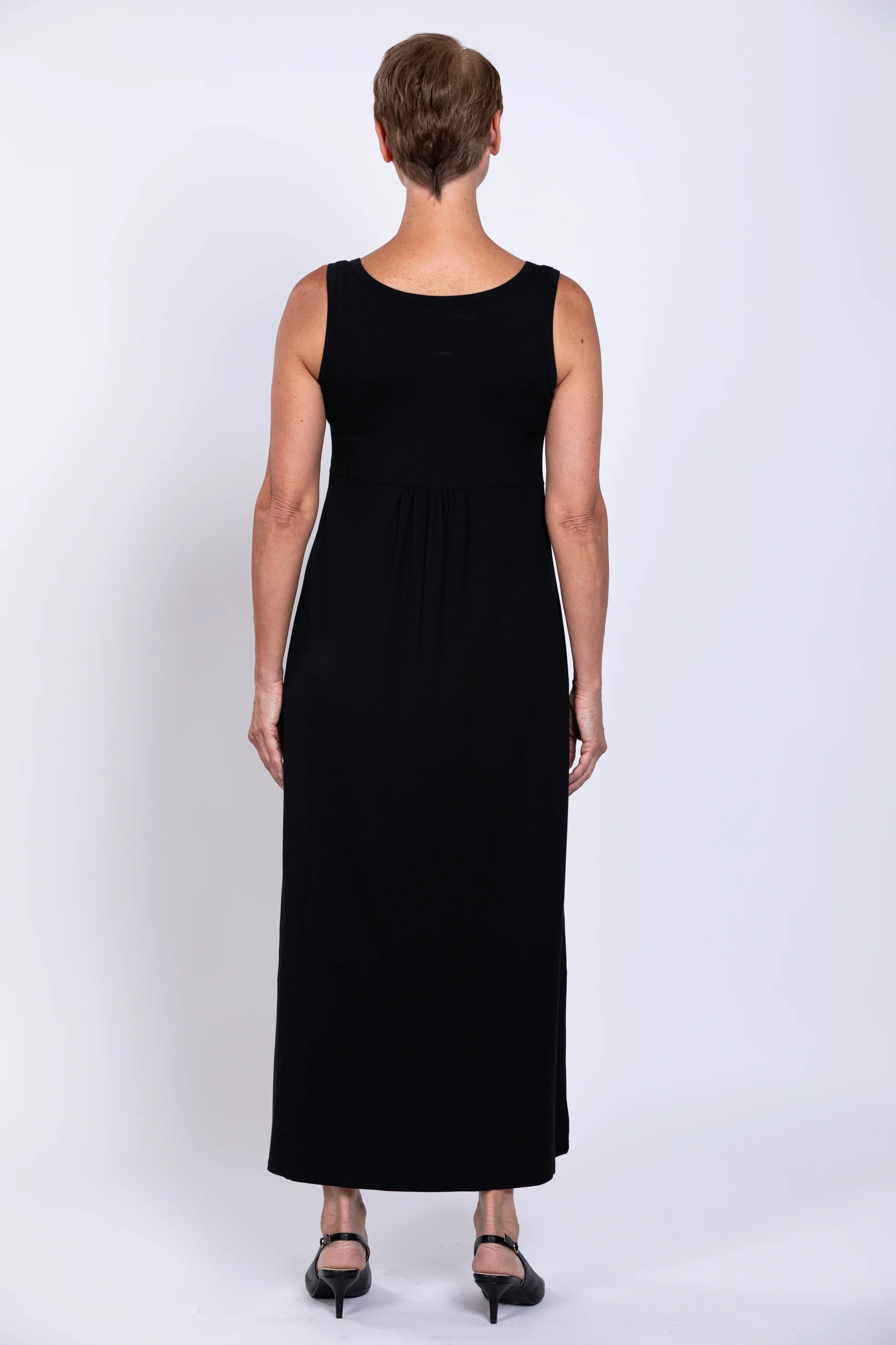 Liane Sleeveless Dress, Black, Bamboo - Final Sale - Image 5
