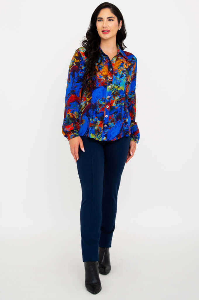 Linzy Blouse, Artana, Linen Bamboo- Final Sale - Image 2