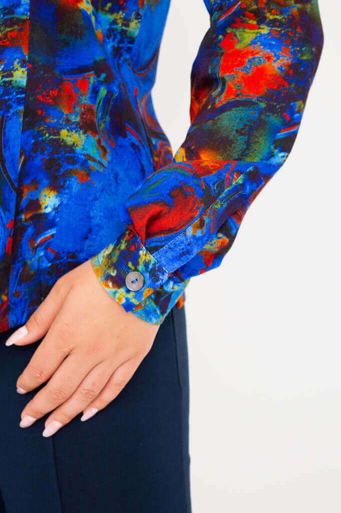 Linzy Blouse, Artana, Linen Bamboo- Final Sale - Image 3