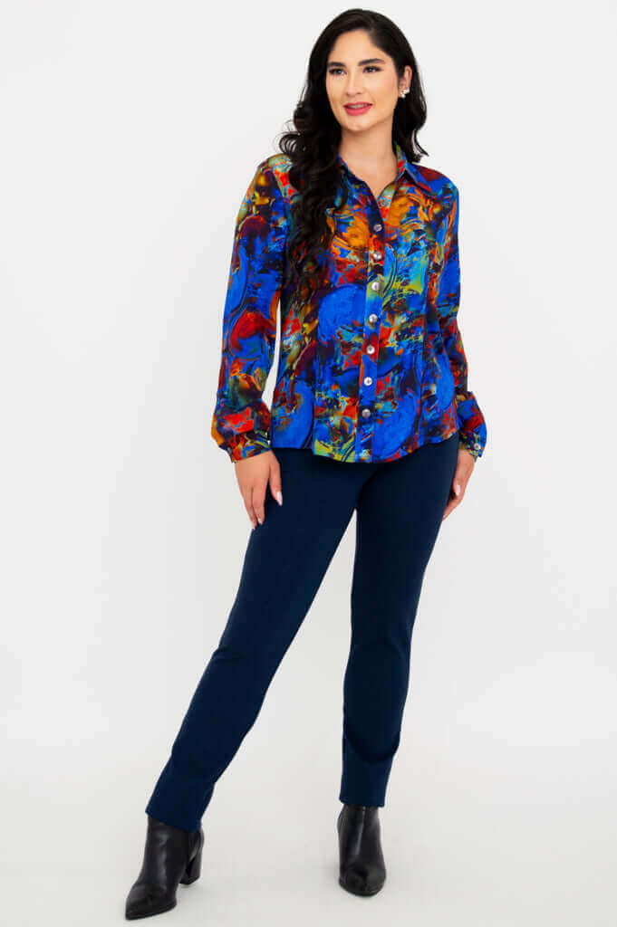 Linzy Blouse, Artana, Linen Bamboo- Final Sale - Image 4