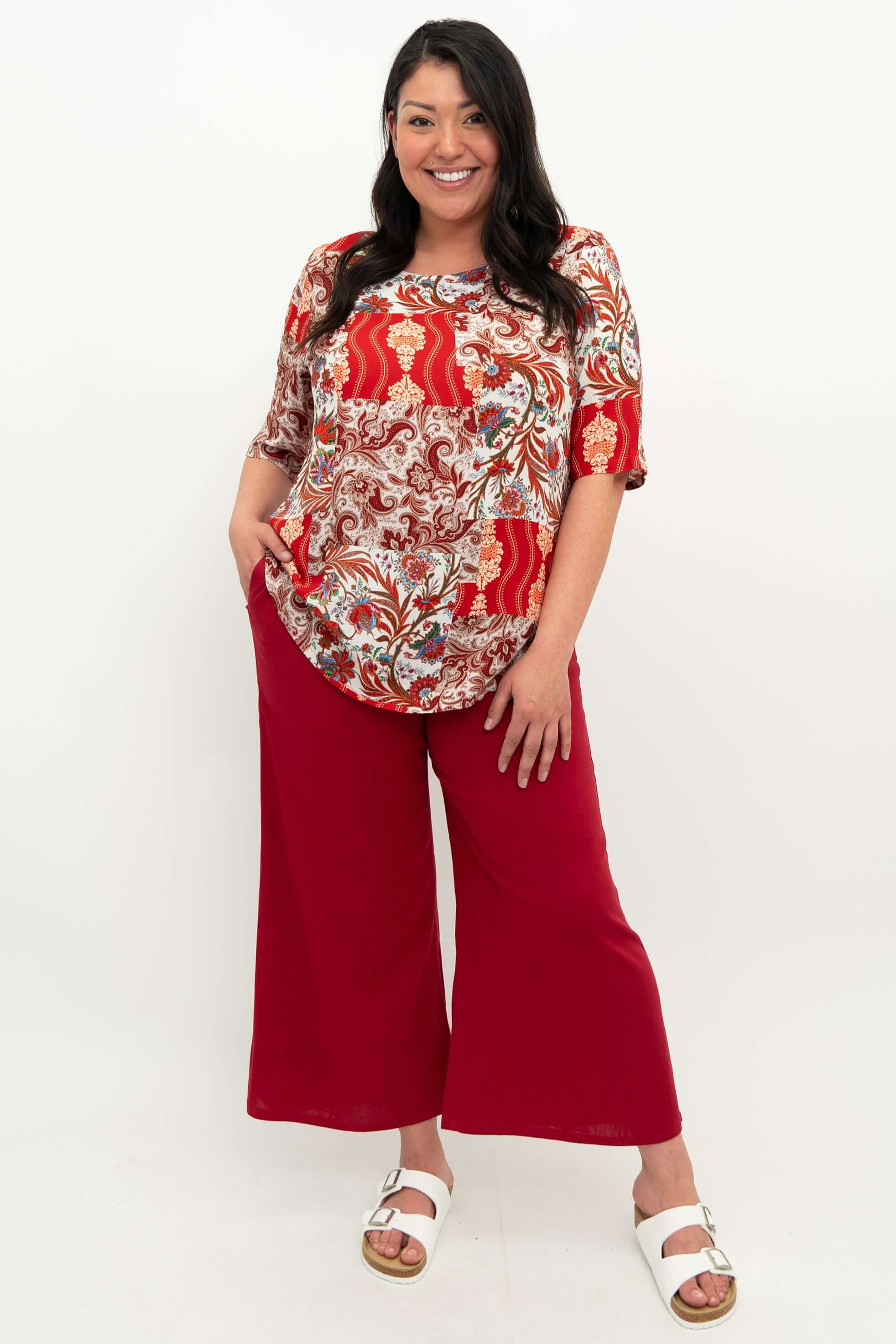 Liza Top, Charm, Linen Bamboo - Final Sale - Image 2