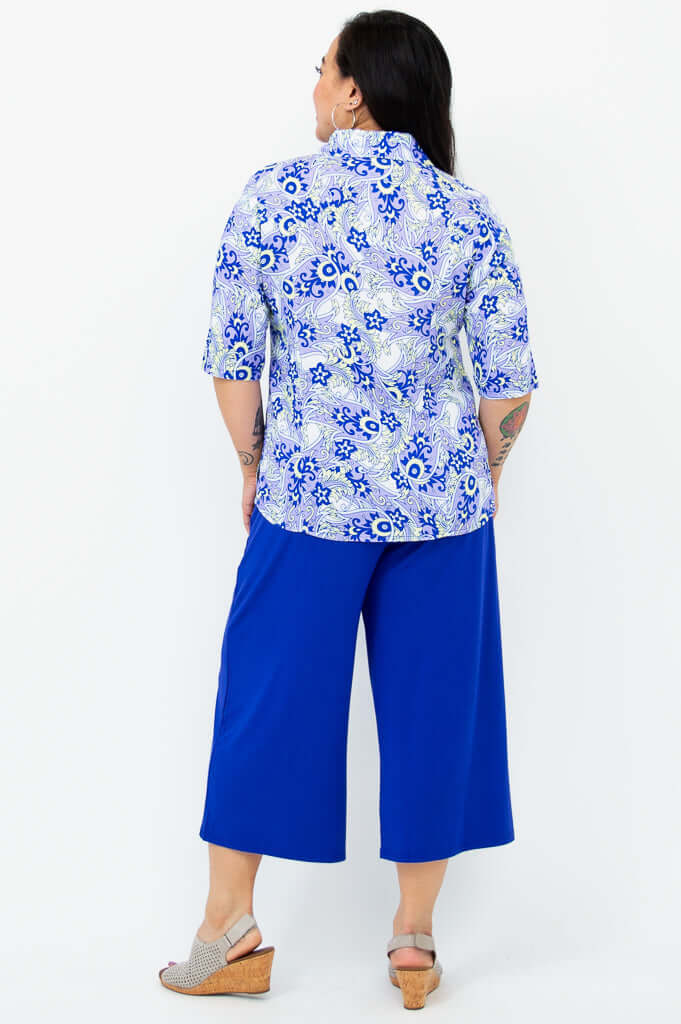 Lorine Blouse, Dazzle, Linen Bamboo - Image 3