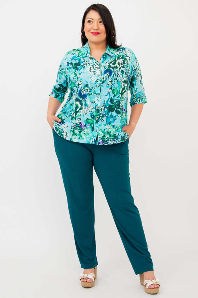 Lorine Blouse, Enchant, Linen Bamboo - Final Sale - Image 2