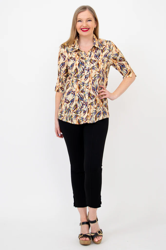 Lorine Blouse, Alma, Linen Bamboo - Final Sale - Image 2