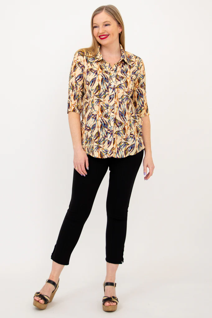 Lorine Blouse, Alma, Linen Bamboo - Final Sale - Image 4