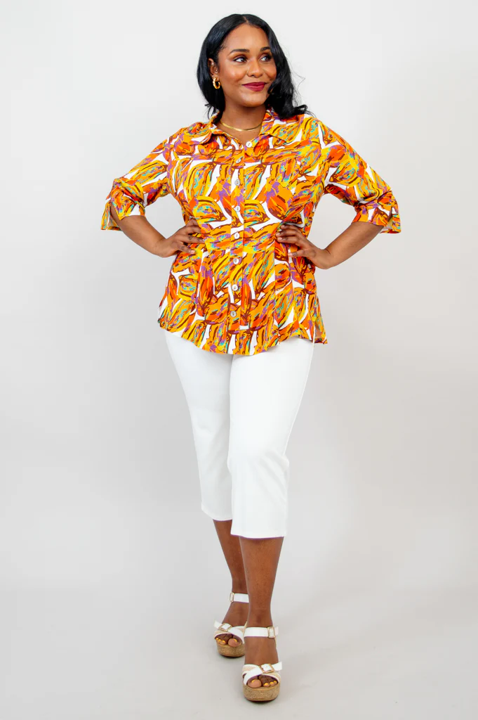 Lorine Blouse, Koko, Linen Bamboo - Final Sale - Image 3