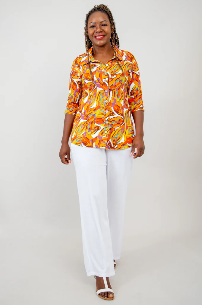 Lorine Blouse, Koko, Linen Bamboo - Final Sale - Image 4
