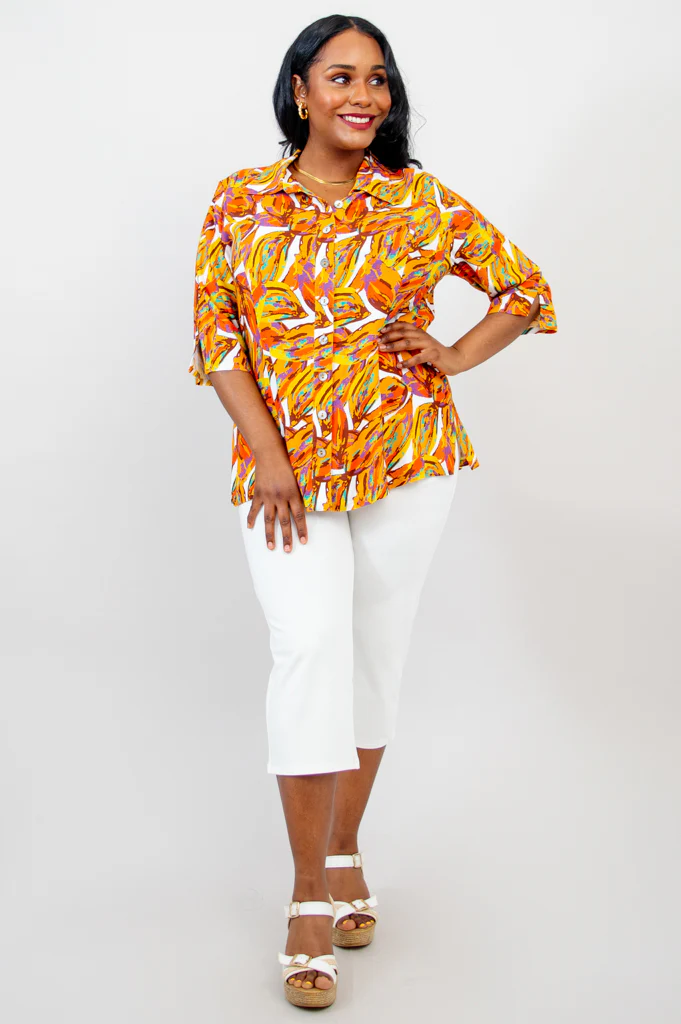 Lorine Blouse, Koko, Linen Bamboo - Final Sale - Image 5