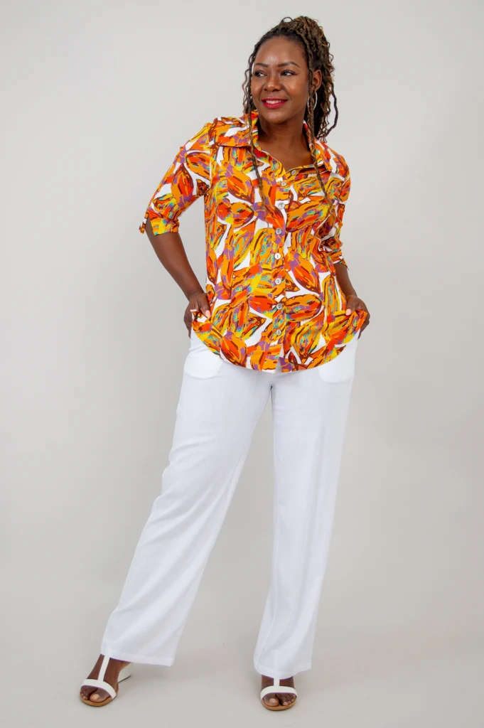 Lorine Blouse, Koko, Linen Bamboo - Final Sale - Image 6