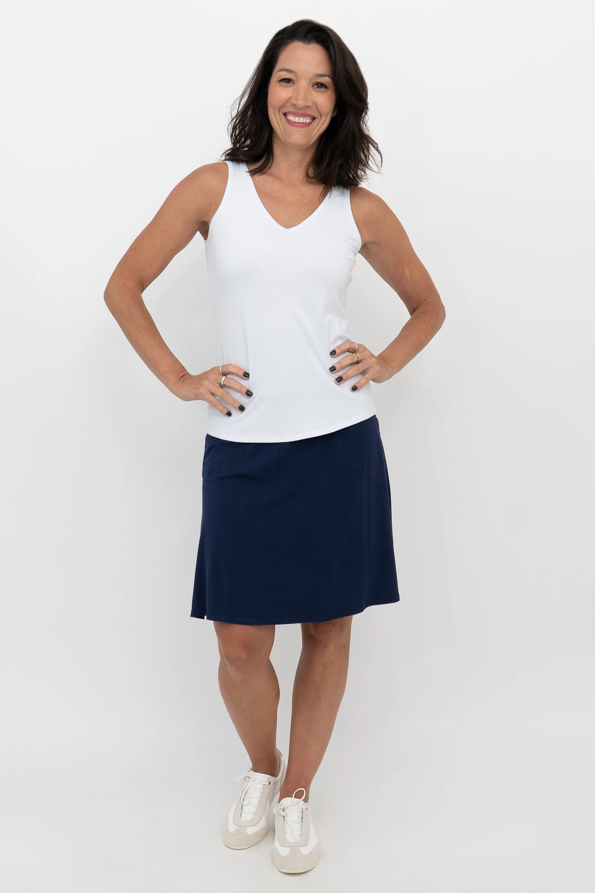 Magna Skort, Indigo, Bamboo - Image 4