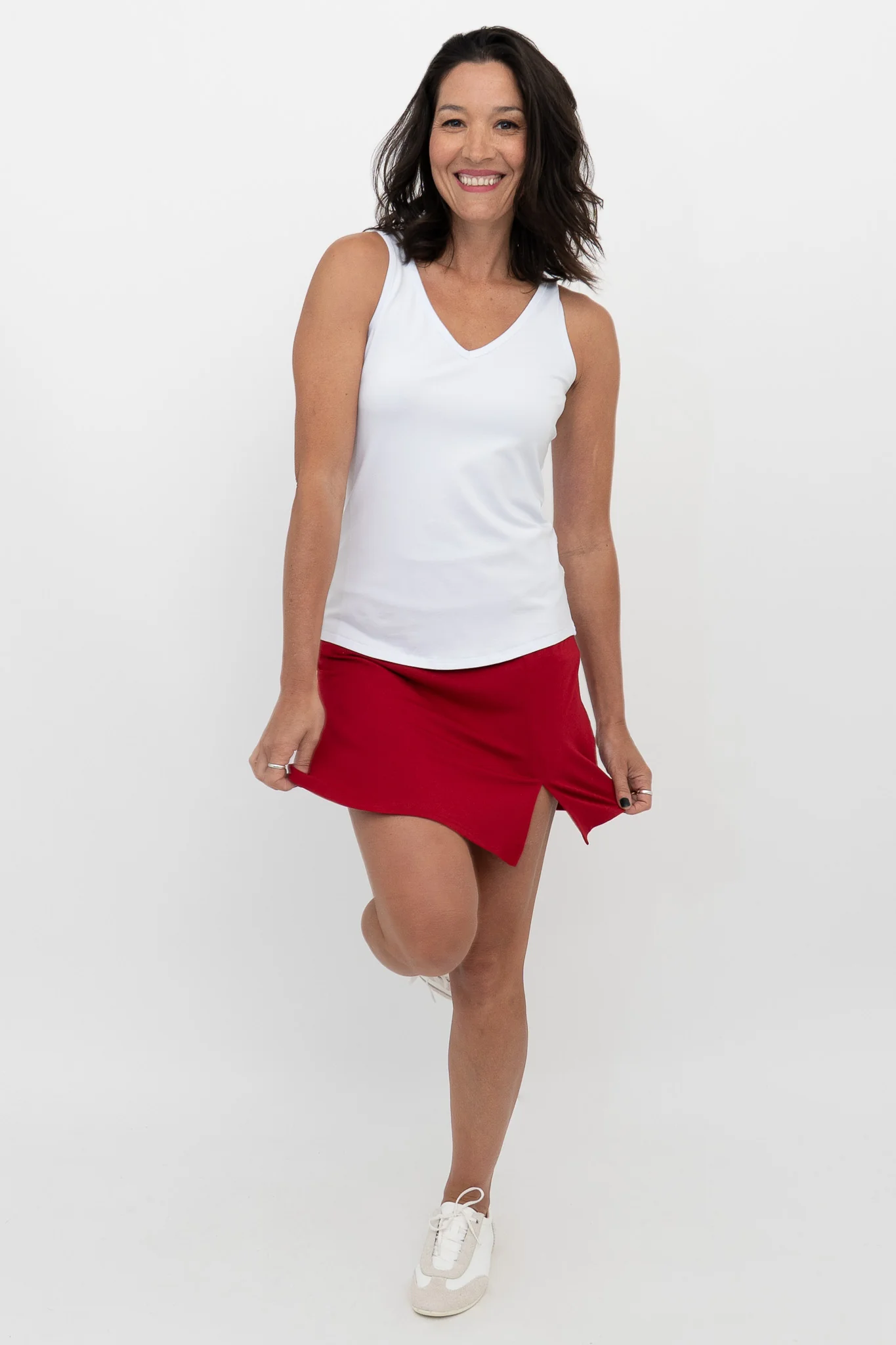 Melly Skort, Lipstick, Bamboo - Image 3