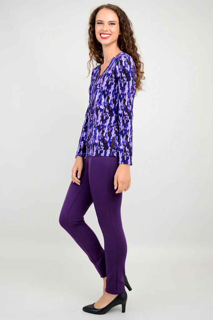 Mia Long Sleeve, Plum Rain, Bamboo - Final Sale - Image 5