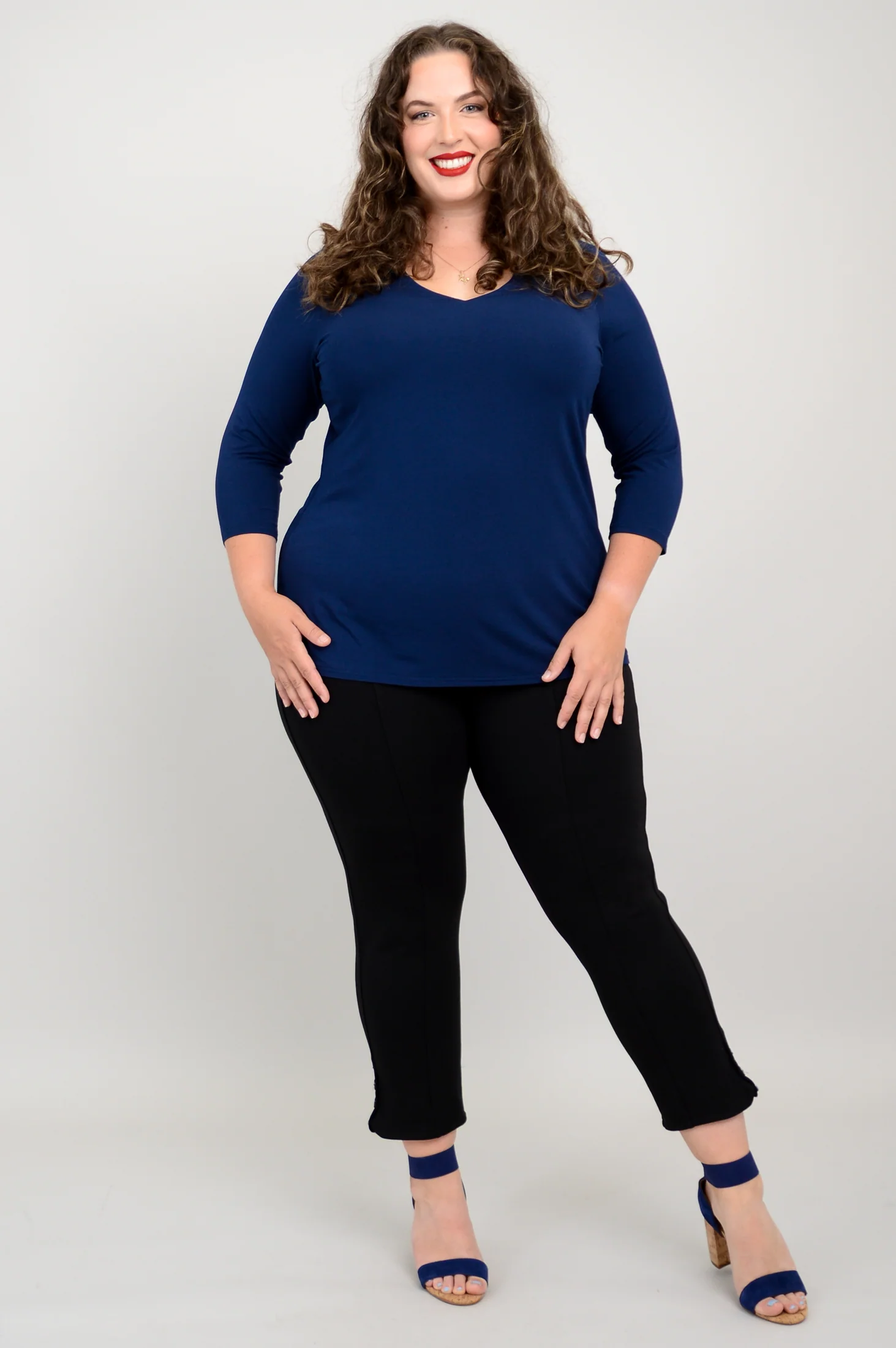 Mia Top, Indigo, Bamboo - Image 3
