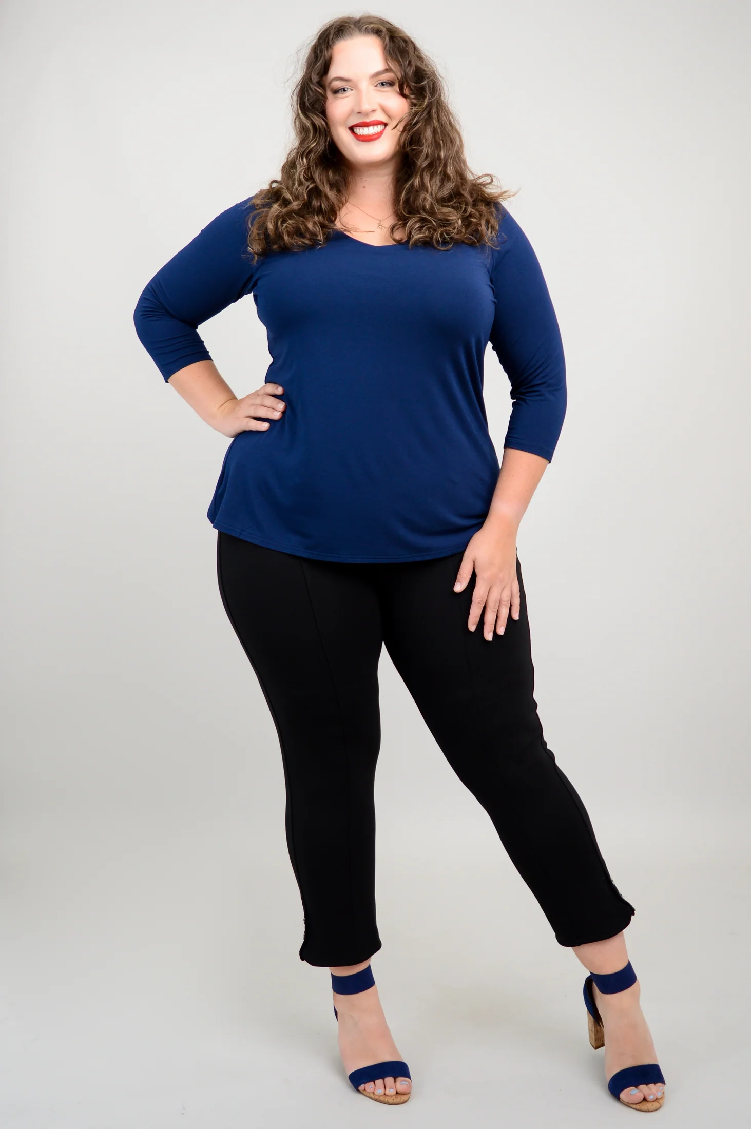 Mia Top, Indigo, Bamboo - Image 6
