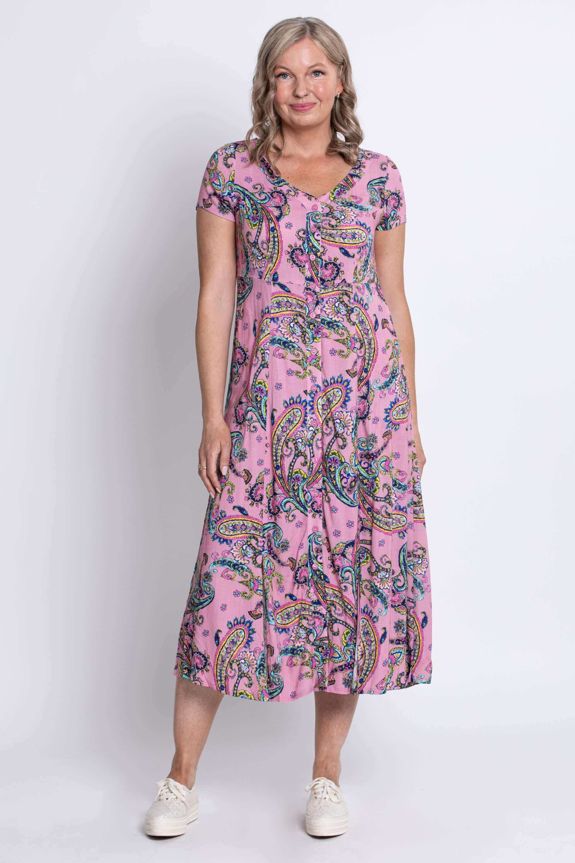 Morgan Dress, Virtue, Linen Bamboo