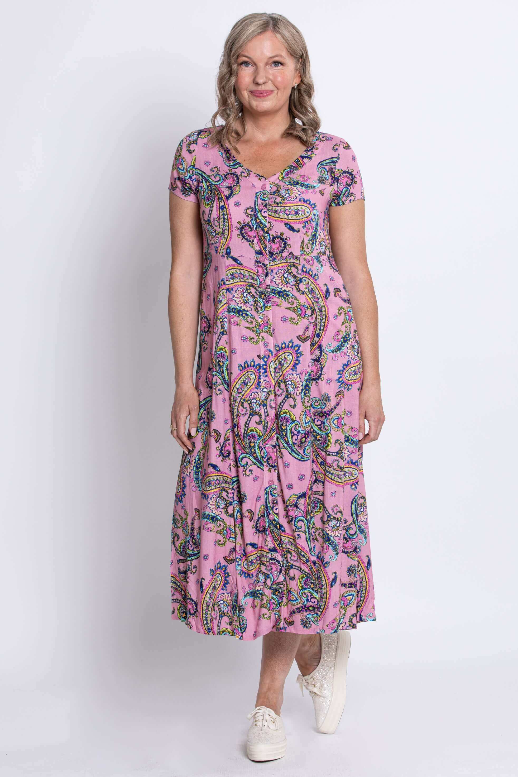 Morgan Dress, Virtue, Linen Bamboo - Image 5
