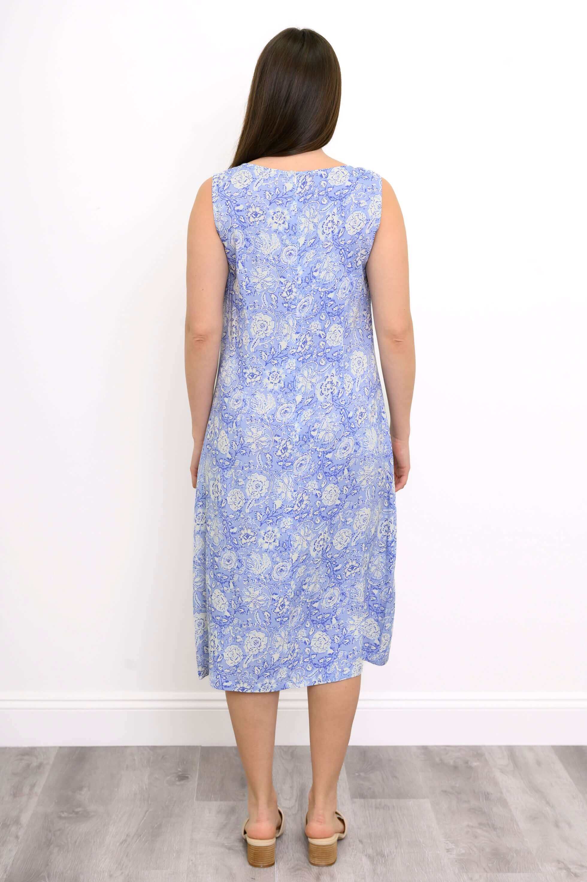 Patricia Dress, Peri Teatime, Linen Bamboo - Image 5