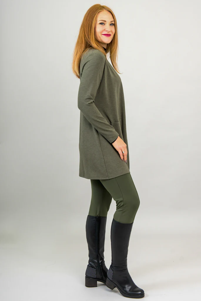 Pauline Jacket, Yarn Dye Khaki, Bamboo - Final Sale - Image 4
